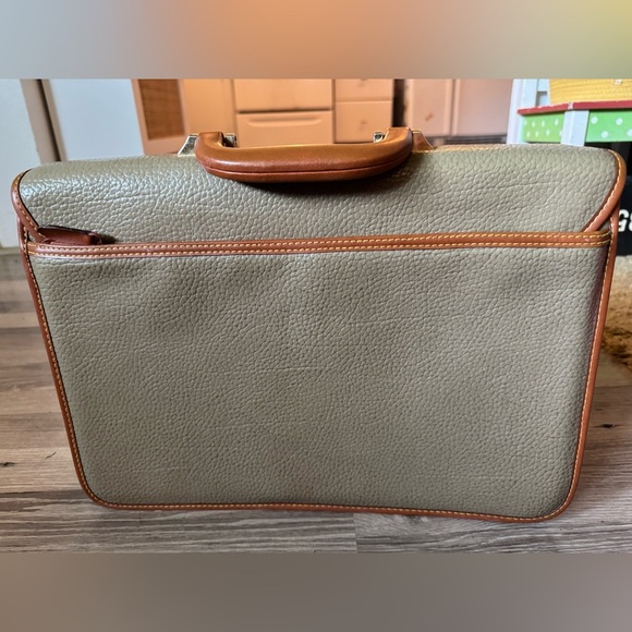 Vintage Dooney & Bourke large Pebble Leather Briefcase Unisex *No shoulder strap - Picture 5 of 11
